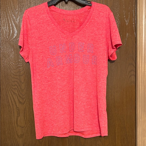 Under Armour Women's Coral V-Neck Tee - Picture 1 of 3